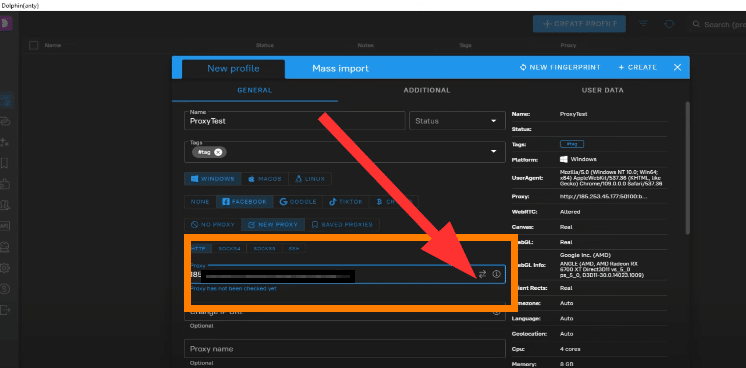 Click "Check Proxy" to verify the connection