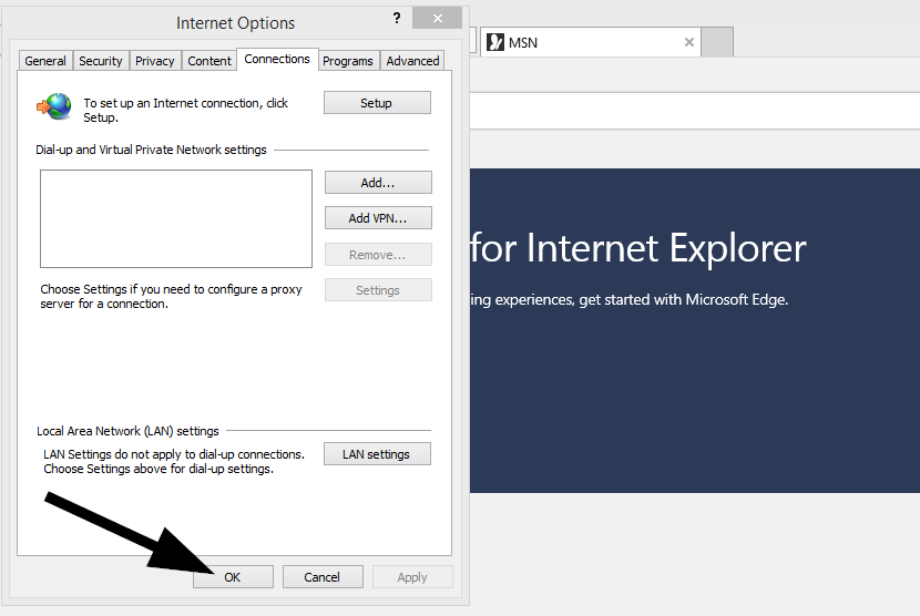 Click "OK" to save the settings