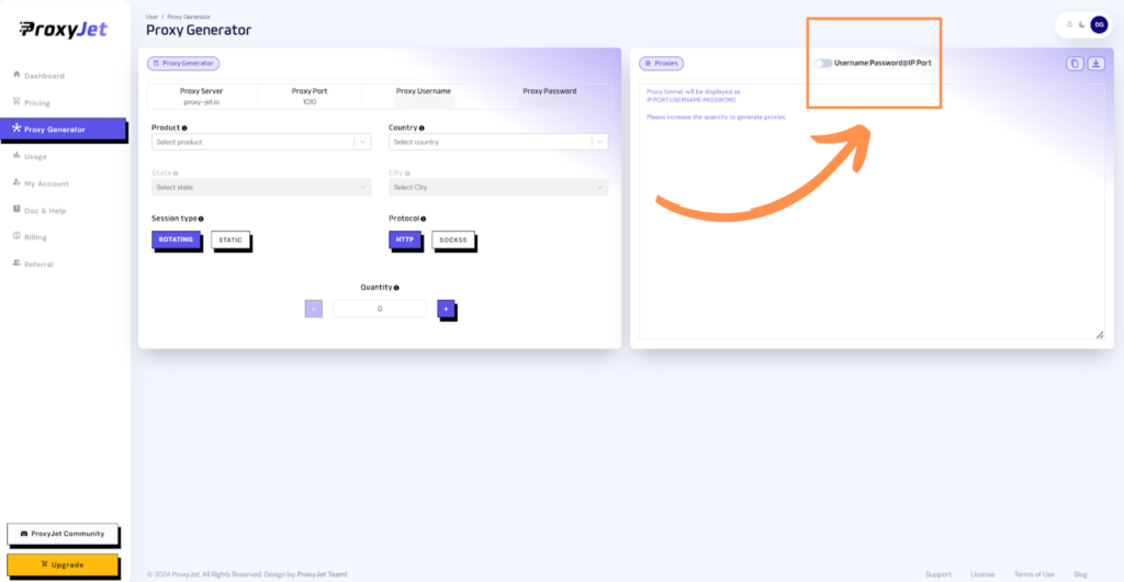 change proxy format

